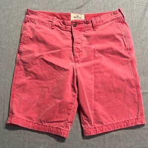 Hollister Flat Front Chino Shorts sz 36w Rose